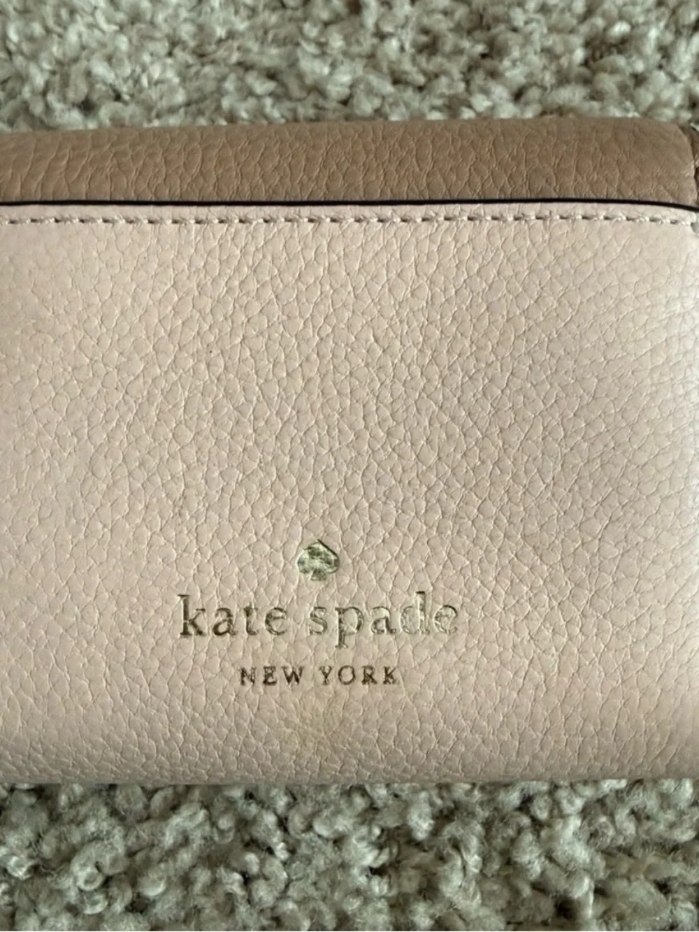 Kate Spade Wallet Lot of 2 Pink Beige Leather Card Holder Coin Purse